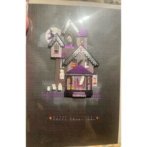 Happy Halloween signature Hallmark Haunted House Greeting card